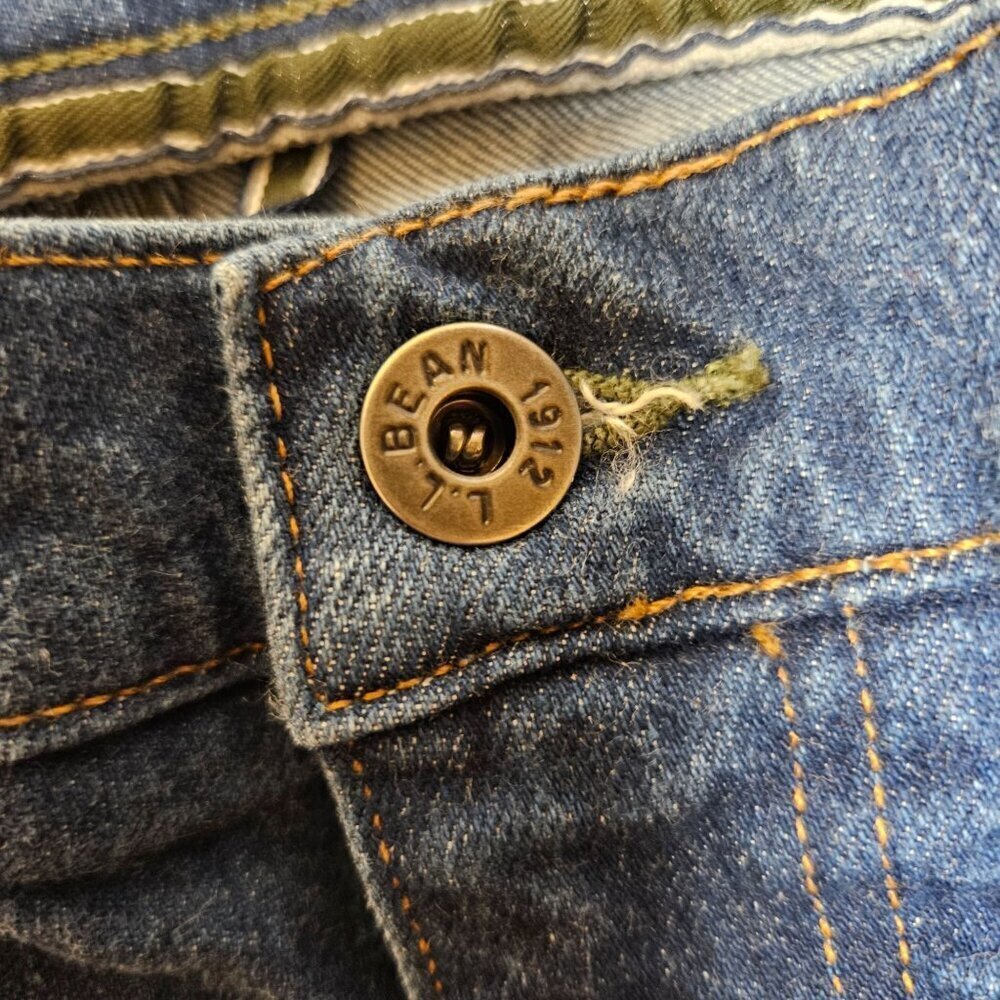 Classic Ll Bean Mens Denim Jeans Vintage Wash 34x32 Standard Fit Outdoor - Picture 4 of 7